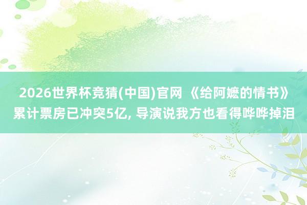 2026世界杯竞猜(中国)官网 《给阿嬷的情书》累计票房已冲突5亿, 导演说我方也看得哗哗掉泪
