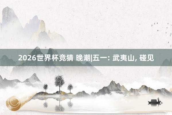 2026世界杯竞猜 晚潮|五一: 武夷山, 碰见
