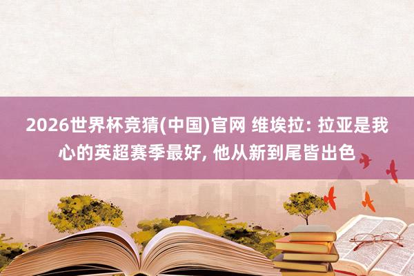 2026世界杯竞猜(中国)官网 维埃拉: 拉亚是我心的英超赛季最好, 他从新到尾皆出色