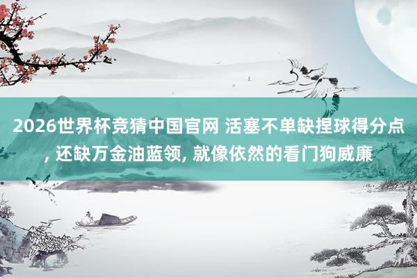 2026世界杯竞猜中国官网 活塞不单缺捏球得分点， 还缺万金油蓝领， 就像依然的看门狗威廉