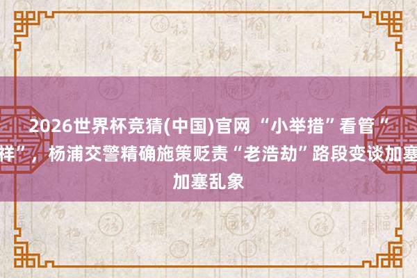2026世界杯竞猜(中国)官网 “小举措”看管“大祯祥”,杨浦交警精确施策贬责“老浩劫”路段变谈加塞乱象