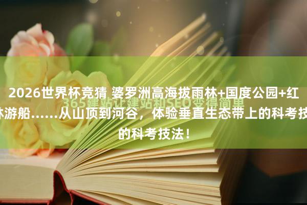 2026世界杯竞猜 婆罗洲高海拔雨林+国度公园+红树林游船......从山顶到河谷,体验垂直生态带上的科考技法!