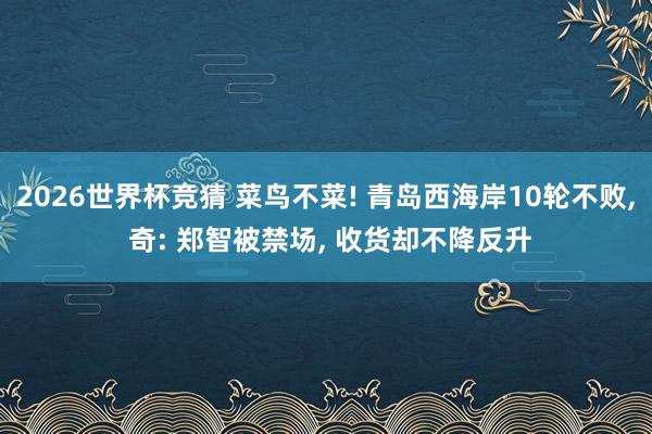 2026世界杯竞猜 菜鸟不菜! 青岛西海岸10轮不败, 奇: 郑智被禁场, 收货却不降反升
