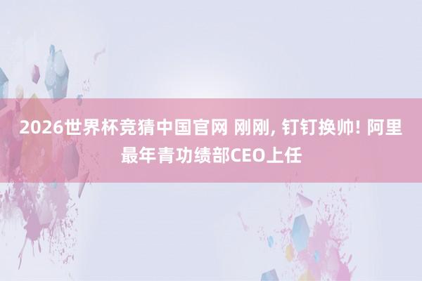 2026世界杯竞猜中国官网 刚刚, 钉钉换帅! 阿里最年青功绩部CEO上任