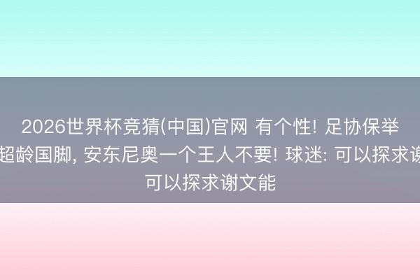 2026世界杯竞猜(中国)官网 有个性! 足协保举10名超龄国脚， 安东尼奥一个王人不要! 球迷: 可以探求谢文能
